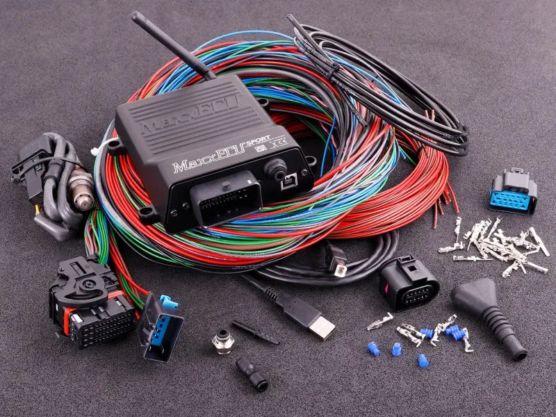 MaxxECU SPORT ,ECU,  ready harness for TB48, and accessories
