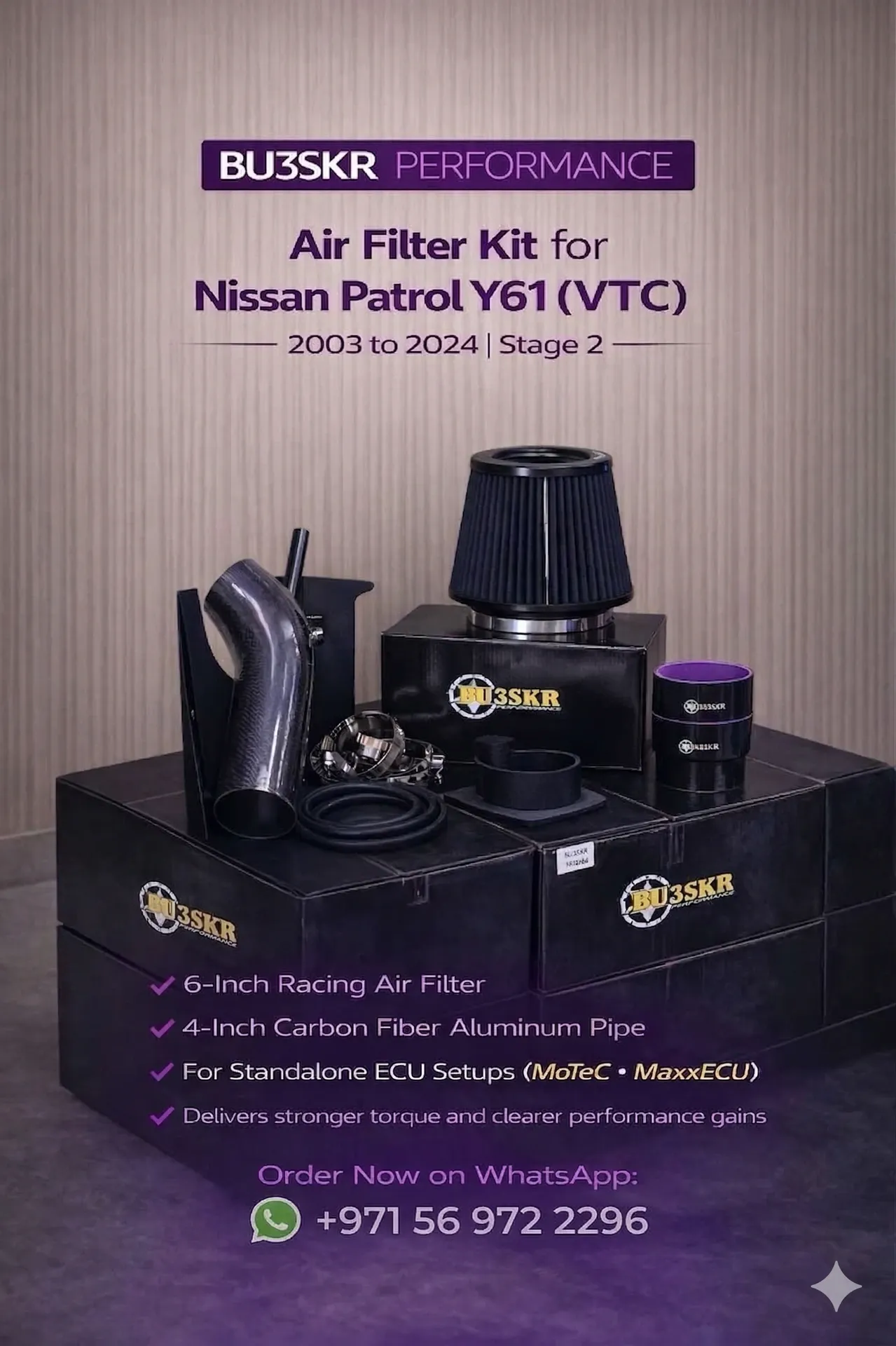 tb48 Air Filter Kit stage 2 Aftermarket ECU