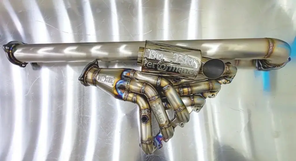vtc tb48 full exhaust system manifold + down pipe +mid muffler+ last muffler  bu3skr